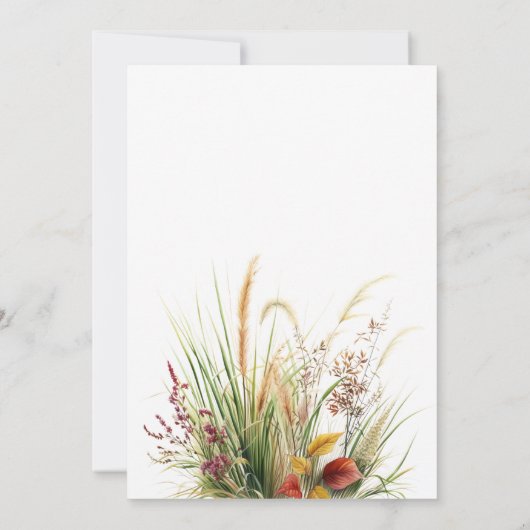 Boho Pampas Grass Bridal Shower Kaart (Achterkant)