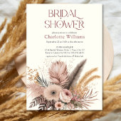 Boho Pampas Grass Bridal Shower Kaart
