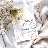 Boho Pampas Grass Bridal Shower Kaart