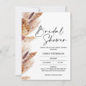 Boho Pampas Grass Bridal Shower Kaart (Voorkant)
