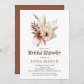 Boho Pampas Grass Bridal Shower Kaart (Voorkant / Achterkant)