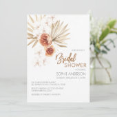 Boho Pampas Grass Bridal Shower Kaart (Staand voorkant)