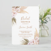 Boho pampas Grass Bridal Shower Kaart (Staand voorkant)
