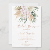Boho Pampas Grass Bridal Shower-uitnodiging Kaart (Voorkant)