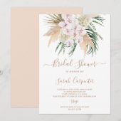 Boho Pampas Grass Bridal Shower-uitnodiging Kaart (Voorkant / Achterkant)