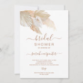 Boho Pampas Grass Bridal Shower-uitnodiging Kaart (Voorkant)