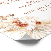 Boho Pampas Grass Bridal Shower Welcome Poster (Hoek)