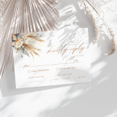 Boho Pampas Grass Bruiloft RSVP Behuizing Kaart