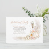 Boho Pampas Grass Brunch en Bubble Vrijgezellenfee Kaart (Staand voorkant)