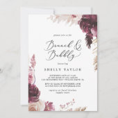 Boho Pampas Grass Brunch en Bubble Vrijgezellenfee Kaart (Voorkant)