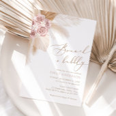 Boho Pampas Grass Brunch en Bubble Vrijgezellenfee Kaart