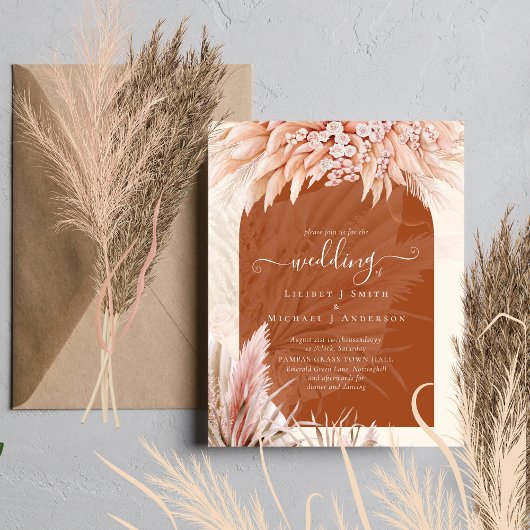 BOHO Pampas Grass Budget Weddenschap Flyer