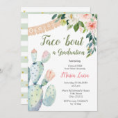 Boho Pampas Grass cactus Taco's over een Afstudere Kaart (Voorkant / Achterkant)