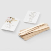 Boho Pampas Grass & Calligraphy Wedding Programme Handwaaier (Niet-gemonteerd)