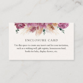 Boho Pampas Grass Custom Enclosure Kaart