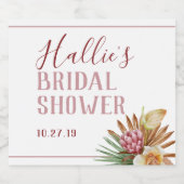 Boho Pampas Grass Custom Likeurfles Etiket (Enkel label)