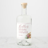 Boho Pampas Grass Custom Likeurfles Etiket (Voorkant)