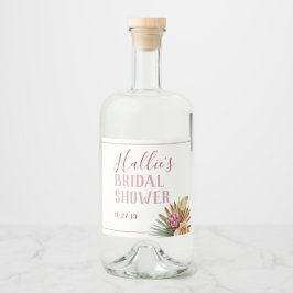 Boho Pampas Grass Custom Likeurfles Etiket