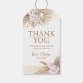 Boho Pampas Grass Dank u wel Cadeaulabel (Achterkant)