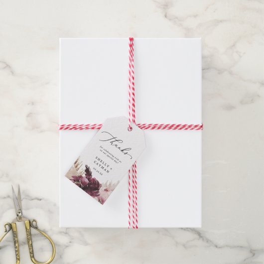 Boho Pampas Grass Dank u wel Cadeaulabel (Met Touw)