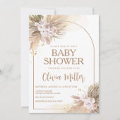 Boho Pampas Grass Desert Baby shower Kaart (Voorkant)