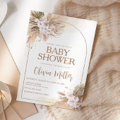 Boho Pampas Grass Desert Baby shower Kaart