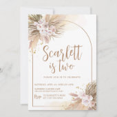 Boho Pampas Grass Desert Birthday Beige Kaart (Voorkant)