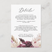 Boho Pampas Grass Details Enclosure Kaart (Voorkant)