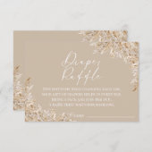 Boho Pampas Grass Diaper Raffle Card | Neutral Bedankkaart (Voorkant / Achterkant)