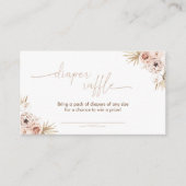 Boho Pampas Grass Diaper Raffle Kaart (Voorkant)