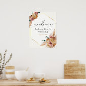 Boho Pampas Grass Dried Bouquet Welcome Poster (Keuken)