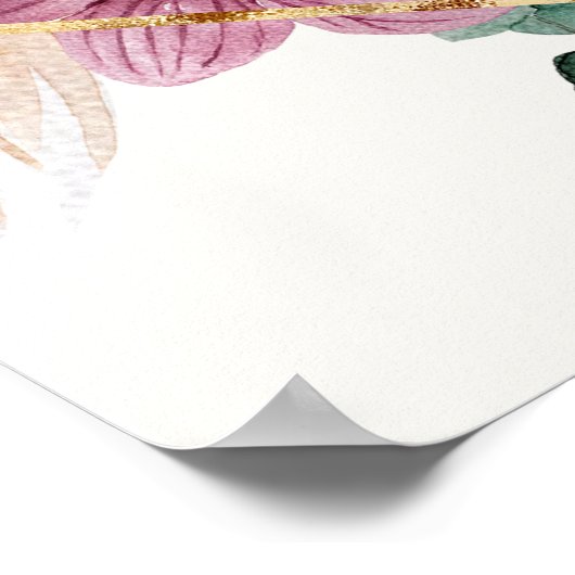 Boho Pampas Grass Dried Bouquet Welcome Poster (Hoek)