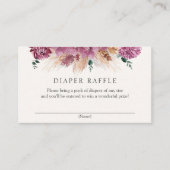Boho Pampas Grass Dried Florals Diaper Raffle Encl Informatiekaartje (Voorkant)