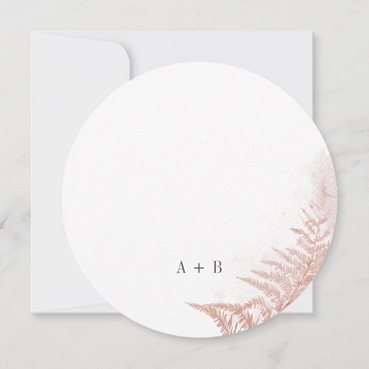 Boho Pampas Grass Dried Palms Terracotta Wedding Kaart (Achterkant)