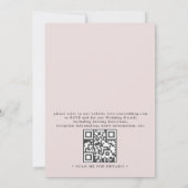 Boho Pampas Grass Dusty Floral QR Code Wedding Kaart (Achterkant)