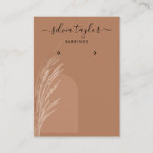 Boho Pampas Grass Earth Tones Terracotta Minimal Visitekaartje (Voorkant)