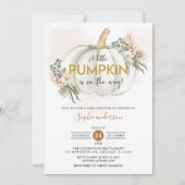 Boho Pampas Grass Een beetje pompoen Baby shower Kaart (Voorkant)