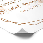 Boho Pampas Grass Elegant Bridal Brunch Welkom Poster (Hoek)