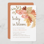 Boho pampas grass Eucalyptus anthurium-Baby shower Kaart (Voorkant / Achterkant)