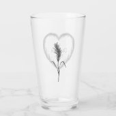 Boho Pampas Grass familienaam Pint Glass Glas (Achterkant)