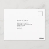 Boho Pampas Grass fan Wedding RSVP Briefkaart (Achterkant)