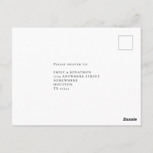 Boho Pampas Grass fan Wedding RSVP Briefkaart (Achterkant)