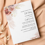 Boho Pampas Grass Floral 80th Birthday Invitation<br><div class="desc">Pampas Grass Terracotta 80th Birthday Uitnodiging u kunt gemakkelijk aanpassen door de "Personalize"knoop te klikken. Ideaal voor andere speciale mijlpaalevenementen die worden uitgevoerd</div>