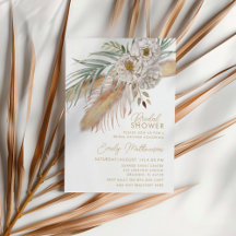 Boho Pampas Grass & Floral Bridal Shower