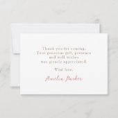 Boho Pampas Grass Floral Desert Baby shower Bedankkaart (Achterkant)