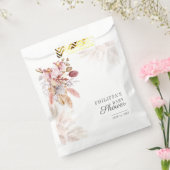 Boho Pampas Grass Floral Meisje Baby shower Bedankzakje (Gezegeld)