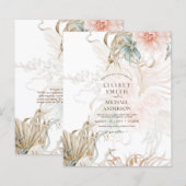 BOHO Pampas Grass Floral Sage Wedding (Voorkant / Achterkant)