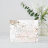 BOHO Pampas Grass Floral Sage Wedding Briefkaart (Staand voorkant)