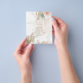 BOHO Pampas Grass Floral Sage Wedding Flyer (Hand)