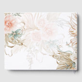 BOHO Pampas Grass Floral Sage Wedding Gastenboek (Achterkant)